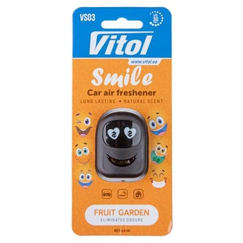 Ароматизатор в машину (пахучка) Smile Fruit Garden/Фруктовий сад Vitol VS03 4мл