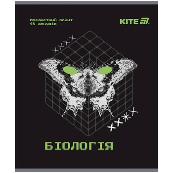 Зошит предметний Kite Techno 48 аркушів, клітинка, біологія K25-240-7