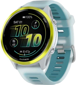 Смарт-годинник Garmin Forerunner 570 GPS 47 мм Whitestone/Amp Yellow (010-02971-01)
