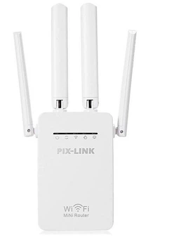 Підсилювач сигналу Wi-Fi з 4 антенами, до 300 мб/с, PIX-LINK LV-WR09 / Міні WiFi роутер маршрутизатор
