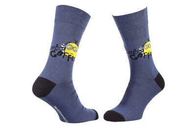 Носки Minion NEED COFFEE сине-голубой детские 39-42 (93153667-8)