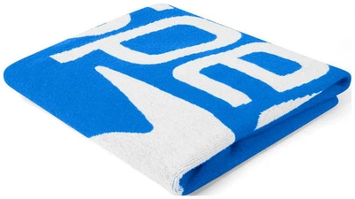 Рушник Speedo LOGO TOWEL синій білий 75 х 145 см для плавання купання універсальний бавовняний