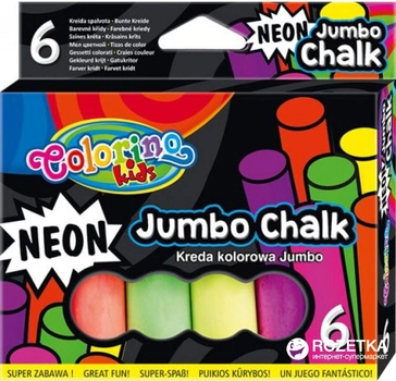 Мелки цветные Colorino Jumbo Neon 6 цветов 6 шт (92081PTR)