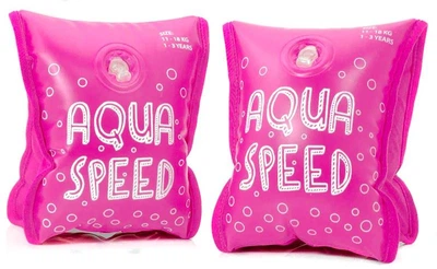 Нарукавники для плавания Aqua Speed малиновые для детей 3-6 лет воздушные камеры поддержка плавучести
