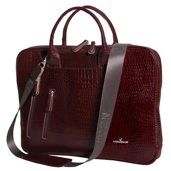 Сумка для ноутбука Vip Collection 2411C 15,6 дюймів коричнева натуральна шкіра (2411 B CROC)