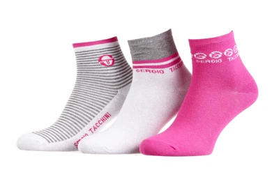Носки Sergio Tacchini 3-pack розовый, белый женские 36-41 (13150194-2)