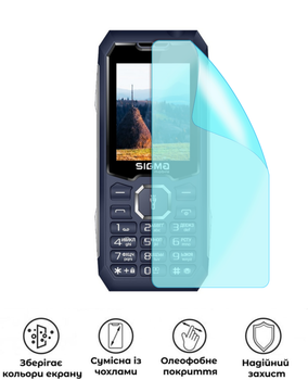 Защитная гидрогелевая глянцевая пленка Grade B на экран смартфона Sigma mobile X-style 341 Bro