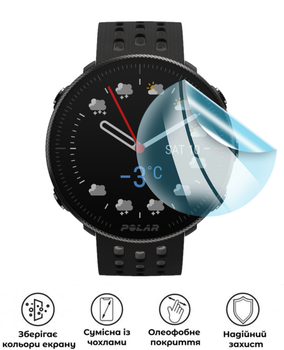 Защитная гидрогелевая глянцевая пленка Grade B на экран часовPolar Vantage M2