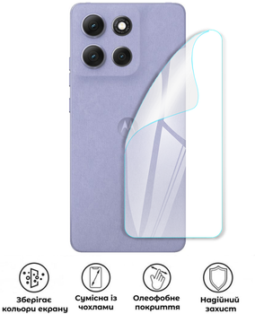 Захисна поліуретанова глянцева плівка Heavy Armor на корпус смартфона Motorola Moto G86 Power