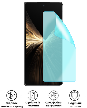 Защитная гидрогелевая глянцевая пленка Grade B на экран смартфона Honor Magic V5
