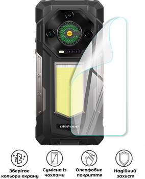 Защитная полиуретановая глянцевая пленка Edge Armor на корпус смартфона Ulefone Armor 33
