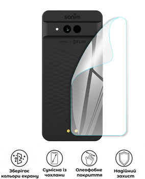 Защитная полиуретановая глянцевая пленка Edge Armor на корпус смартфона Sonim XP Pro Thermal