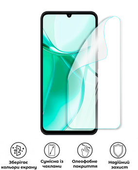 Защитная полиуретановая глянцевая пленка Simple Armor на экран смартфона ZTE Blade A35e
