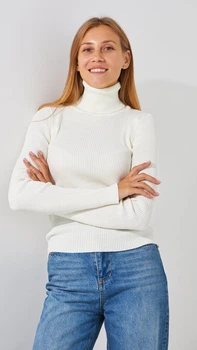 Гольф однотонний жіночий LAWA WBC12262 L/XL Молочний shop (2888000014290)