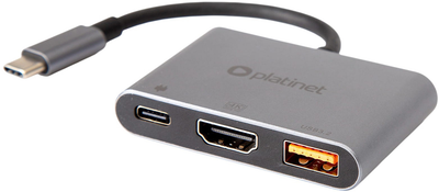 Hub USB Platinet 1 x USB-A 3.2, 1 x USB-C PD, 1 x HDMI 4K 10Gbps (PMH9991T)