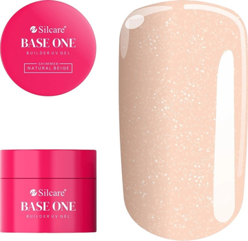 Żel budujący do paznokci Silcare Base One Shimmer Natural Beige 50 g (5902560565843)
