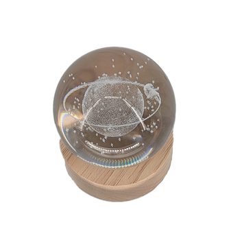 Декоративний 3D-нічник "Сатурн", 3000К, USB, Transparent