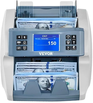 Сортировщик банкнот VEVOR SH-07C Счетный аппарат с автоматическим определением номинала и проверкой валют