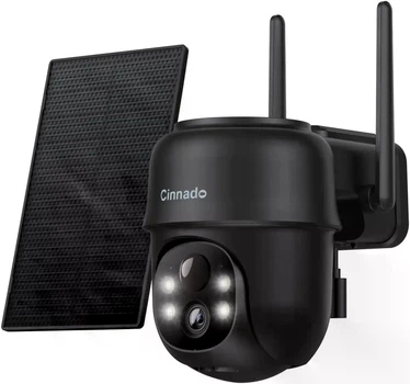 IP-камера Wi-Fi уличная Cinnado B6 2K 3 Мп с солнечной панелью
