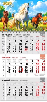 Календар 2026 офісний 3. Рік Коня