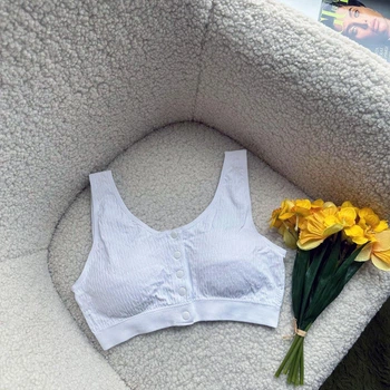 Бюстгальтер топ жіночий Ouno T197 з візерунком, Білий XXL/3XL