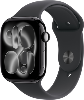 Smartwatch Apple Watch Series 11 GPS 42mm Jet Black Aluminium Case with Black Sport Band - S/M (APL_MEQT4)