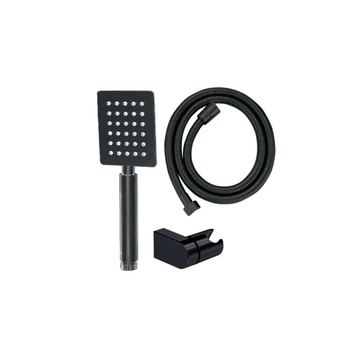 Душовий набір MIXXUS SHOWER SET-02.SUS BLACK з нерж. сталі SUS304 (шланг,лійка,кроншт) (Колір чорний) (MI6159)