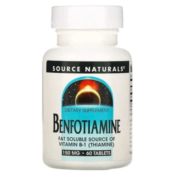 Бенфотиамин Benfotiamine Source Naturals 150 мг 60 таблеток