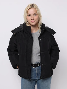 Куртка демисезонная короткая с капюшоном женская Colin's CL1075970BLK S Black (8684112818450)