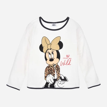 Детский лонгслив для девочки Disney Minnie HY10142.OWHITE 98 см Молочный (3609088182188)