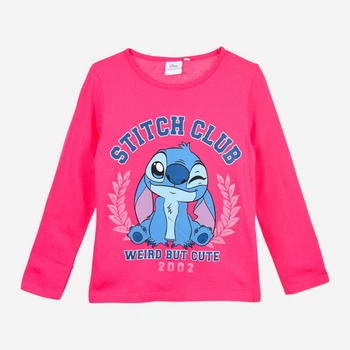 Дитячий лонгслів для дівчинки Disney Lilo & Stitch HY10153.FUSHIA 104 см Фуксія (3609088185493)
