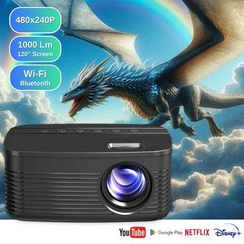 Проектор XON SmartView S203 480x240Р, Wi-Fi, 1000Lm (XVAA0502MW 1738) Чорний