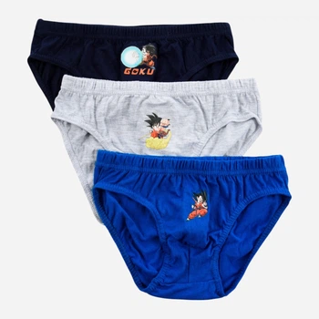 Набір дитячих трусів-сліп 3 шт для хлопчика Disney Dragon Ball HY30029_BOX3 116/128 см Наві/Сірий/Синій (3609088158480)