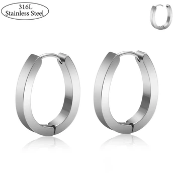 Сережки кільця (конго) Spikes SE3101S-12 з медичної сталі (Діаметр: 12мм)