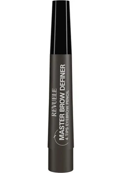 Маркер для бровей с эффектом микроблейдинга Revuele Master Brow Defender 4 Tips Eyebrow Pencil Темно коричневы