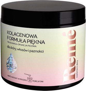 Suplement diety Reme Kolagenowa Formuła Piękna w proszku o smaku Truskawka - Opuncja figowa 150 g (5903031286533)