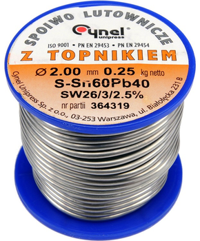 Spoiwo lutownicze Cynel Sn60Pb40 2.0 mm 250 g (5906083768194)