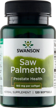 Дієтична добавка Swanson Saw Palmetto 160 мг 120 капсул (87614142227)