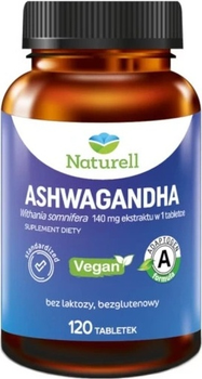Suplement diety Naturell Ashwagandha 120 tabletek (5904569250591)