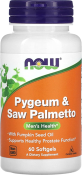 Suplement diety Now Foods Pygeum & Saw Palmetto Men's Health 60 kapsułek (733739047281)