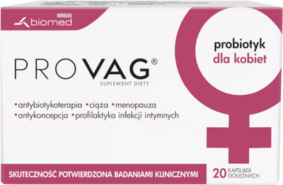 Дієтична добавка Biomed ProVag Пробіотик для жінок 20 капсул (5905179570970)