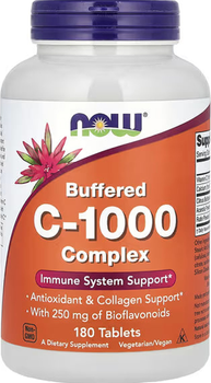 Дієтична добавка Now Foods C-1000 Complex Buffered 180 таблеток (733739007025)