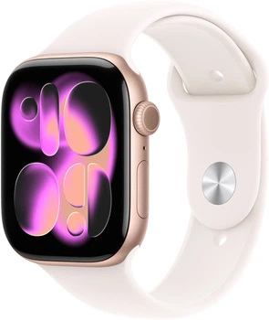 Смарт-годинник Apple Watch Series 11 GPS 46mm Rose Gold Aluminium Case with Light Blush Sport Band - M/L (MEV74)