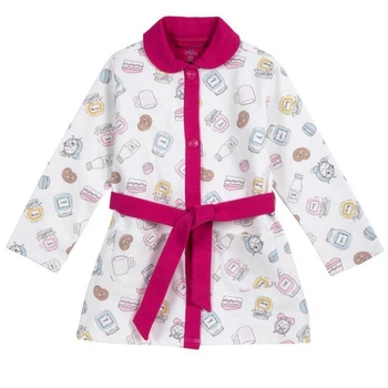 Халат для девочки Chicco 091.91049.064 104 см Белый/Малиновый