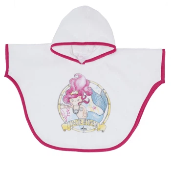 Халат для девочки Chicco 091.40808.018 68 см Белый/Малиновый