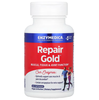 Серрапептаза для суставов Enzymedica Repair Gold 60 капсул в упаковке (ARE-575447)