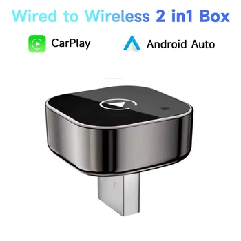 USB Адаптер для бездротового Apple CarPlay та Android Auto WiFi 5G Bluetooth 5.0 + перехідник USB-TypeC