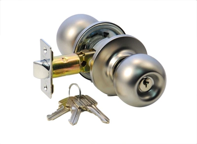Ручка-кноба TESA BOLA KNOBSET 3900U0 с замком и фиксатором, матовый хром (TES-3900U0CM)