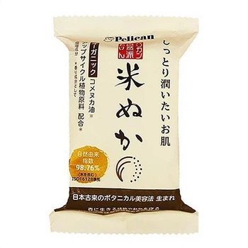 PELICAN Natural Rice Bran натуральное мыло с маслом рисовых отрубей, 100 гр