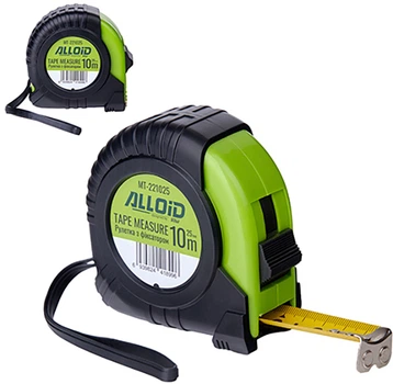Рулетка с фиксатором Alloid Base 10 м x 25 мм (MT-221025)